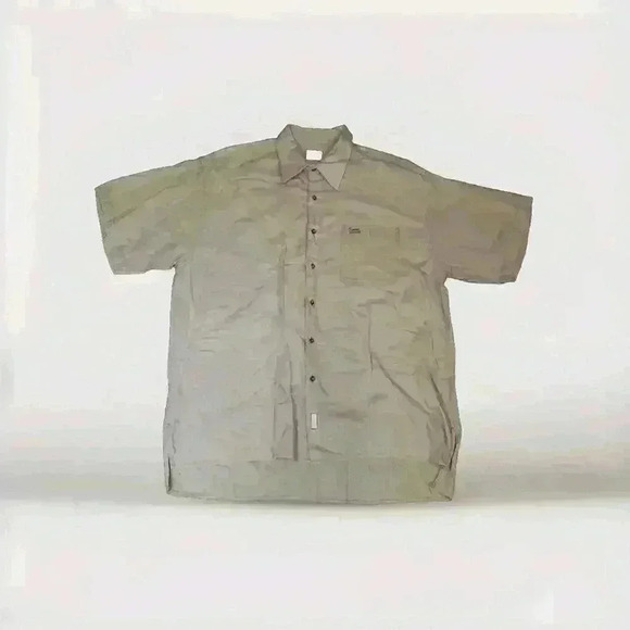 Duxbak Vintage Shirt Mens XLarge Beige Short Sleeve Button Up Duck 4431 - Picture 1 of 8